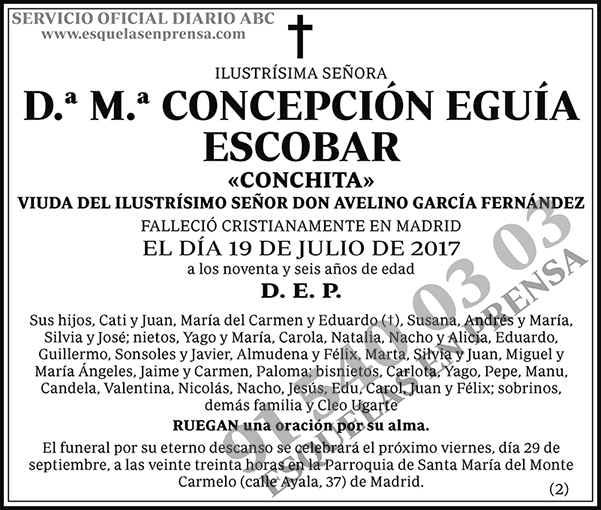 M.ª Concepción Eguía Escobar